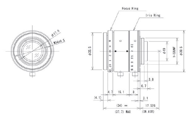 Unice V2528-MPY Lens